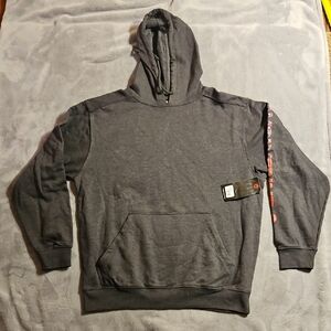 Wolverine Charcoal Hoodie with Red Accents Large